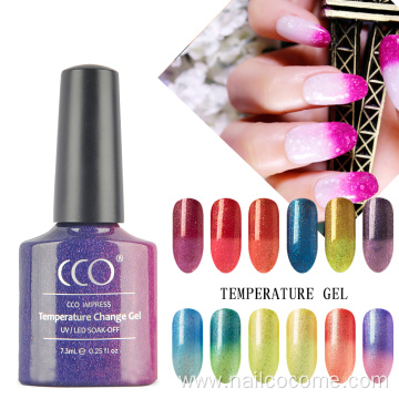 Hot selling 7.3ml 24colors temperature change color nailart